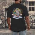 Color Our World Summer Reading 2025 Cute Book Wildflowers Men's Back Print T-Shirt