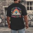 Color Our World Summer Reading 2025 Rainbow Art Book Men's Back Print T-Shirt Color Our World Summer Reading 2025 Rainbow Art Book Men's Back Print T-Shirt