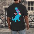 Cool Dinosaur Books Art For Men Women Libarian Book Lover Men's Back Print T-Shirt Cool Dinosaur Books Art For Men Women Libarian Book Lover Men's Back Print T-Shirt