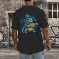 Cool Magical Book With Wizard Turtle For Adults And Kids Men's Back Print T-Shirt Cool Magical Book With Wizard Turtle For Adults And Kids Men's Back Print T-Shirt