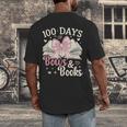 Coquette 100 Days Of Bows Books Reading 100th Day Of School Men's Back Print T-Shirt Coquette 100 Days Of Bows Books Reading 100th Day Of School Men's Back Print T-Shirt