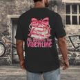 Coquette Bow All Booked For Valentines Teacher Book Men's Back Print T-Shirt
