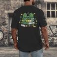 Coquette Bow Books St Patrick's Shamrock Bookworm Librarian Men's Back Print T-Shirt Coquette Bow Books St Patrick's Shamrock Bookworm Librarian Men's Back Print T-Shirt