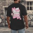 Coquette Reading Book Lover Pink Bow Bookish Mom & Daughter Men's Back Print T-Shirt Coquette Reading Book Lover Pink Bow Bookish Mom & Daughter Men's Back Print T-Shirt
