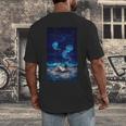 Cosmic Botanical Book Lover Reading Men's Back Print T-Shirt