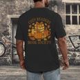 Cozy Readers Book Society Vintage Fall Books & Pumpkin Men's Back Print T-Shirt
