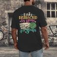 Crochet And Reading Crocheter Bookish Crocheting Book Lover Men's Back Print T-Shirt Crochet And Reading Crocheter Bookish Crocheting Book Lover Men's Back Print T-Shirt