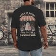 Cute Bookstore Ghost Retro Women Book Lovers Men's Back Print T-Shirt