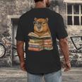 Cute Capybara Reading Books Animal Capybara Bookworms Men's Back Print T-Shirt