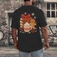 Cute Christmas Books Gingerbread Xmas Book Lover Teacher Men's Back Print T-Shirt Cute Christmas Books Gingerbread Xmas Book Lover Teacher Men's Back Print T-Shirt