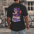 Cute Dragon Read Books Be Kind Stay Weird Book Lover Men's Back Print T-Shirt