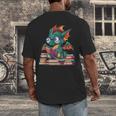 Cute Dragon Reading a Book Bookworm For Men Women Kid Men's Back Print T-Shirt Cute Dragon Reading a Book Bookworm For Men Women Kid Men's Back Print T-Shirt
