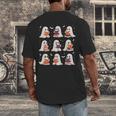 Cute Ghost Reading Book Lovers Halloween Ghost Men's Back Print T-Shirt