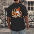 Cute Ghost Reading Book Lovers Halloween Pumpkin Women Girls Men's Back Print T-Shirt Cute Ghost Reading Book Lovers Halloween Pumpkin Women Girls Men's Back Print T-Shirt