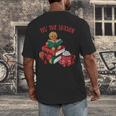 Cute Gingerbread Man Reading Book Nerd Christmas Bookish Men's Back Print T-Shirt Cute Gingerbread Man Reading Book Nerd Christmas Bookish Men's Back Print T-Shirt