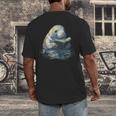 Cute Manatee Reading Book Bookworm Readers Manatee Lover Men's Back Print T-Shirt