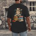 Cute Reading Chicken With Glasses Books Bookworm Reader Book Men's Back Print T-Shirt