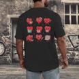 Cute Reading Hearts Valentine Day Book Lover Teacher Student Men's Back Print T-Shirt Cute Reading Hearts Valentine Day Book Lover Teacher Student Men's Back Print T-Shirt
