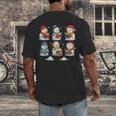 Cute Snowman Reading Books Christmas Winter Book Lover Men's Back Print T-Shirt Cute Snowman Reading Books Christmas Winter Book Lover Men's Back Print T-Shirt