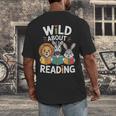 Cute Wildlife Zoo Animals For Book Reader Bookworms Men's Back Print T-Shirt