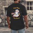 Cute Xmas Book Lover Penguin Reading Cosy Days Cosy Reads Men's Back Print T-Shirt Cute Xmas Book Lover Penguin Reading Cosy Days Cosy Reads Men's Back Print T-Shirt