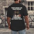 Das Ist Es Was Ich Tue Ich Lese Books Crochet And Men's Back Print T-Shirt Das Ist Es Was Ich Tue Ich Lese Books Crochet And Men's Back Print T-Shirt