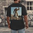 David And Goliath Bible Book Of Samuel King David Men's Back Print T-Shirt
