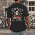 Dear Santa More Book Please Christmas Book Librarian Men's Back Print T-Shirt Dear Santa More Book Please Christmas Book Librarian Men's Back Print T-Shirt