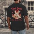 Dear Santa More Books Please Coquette Bow Books Christmas Men's Back Print T-Shirt
