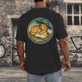 Dog Reading Book Rain Cozy Umbrella Cute Art Men Men's Back Print T-Shirt Dog Reading Book Rain Cozy Umbrella Cute Art Men Men's Back Print T-Shirt
