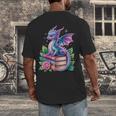 Dragon Book Fantasy Reading Men's Back Print T-Shirt