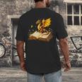Dragon Fantasy Book Lover Bookish Reader Bookworm Wildflower Men's Back Print T-Shirt Dragon Fantasy Book Lover Bookish Reader Bookworm Wildflower Men's Back Print T-Shirt