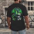 Dragon Reading Books Bookworm Men's Back Print T-Shirt