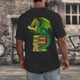 Dragon Reading Books Matching Bookworm Readers Librarian Men's Back Print T-Shirt