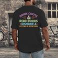 Drink Coffee Read Books Dismantle Systems Of Oppression Men's Back Print T-Shirt