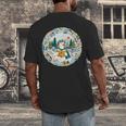 Duck Wilderness Book Reading Illustration Floral Men's Back Print T-Shirt Duck Wilderness Book Reading Illustration Floral Men's Back Print T-Shirt