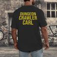 Dungeon Crawler Carl Yellow Text Logo LitRPG Series Book Men's Back Print T-Shirt Dungeon Crawler Carl Yellow Text Logo LitRPG Series Book Men's Back Print T-Shirt