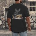 Dutch Shepherd Books Reading Dog Breed Graphic Men's Back Print T-Shirt Dutch Shepherd Books Reading Dog Breed Graphic Men's Back Print T-Shirt