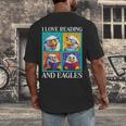 Eagle Love Reading And Eagles Child Book Lover Men's Back Print T-Shirt Eagle Love Reading And Eagles Child Book Lover Men's Back Print T-Shirt