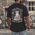 Easily Distracted By Cats And Books Reading Men's Back Print T-Shirt Easily Distracted By Cats And Books Reading Men's Back Print T-Shirt