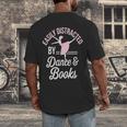 Easily Distracted By Dance And Books Ballet Fun Men's Back Print T-Shirt
