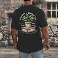 Easily Distracted By Plants And Books Men's Back Print T-Shirt Easily Distracted By Plants And Books Men's Back Print T-Shirt