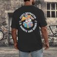 Easily Distracted By Rabbits And Books Reading Men's Back Print T-Shirt