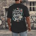 Easily Distracted By Yarn And Books Men's Back Print T-Shirt Easily Distracted By Yarn And Books Men's Back Print T-Shirt