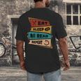 Eat Sleep Read Repeat Reading Books Reader Bookworm Men's Back Print T-Shirt Eat Sleep Read Repeat Reading Books Reader Bookworm Men's Back Print T-Shirt
