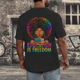 Education Is Freedom Teacher Books History Month Men's Back Print T-Shirt Education Is Freedom Teacher Books History Month Men's Back Print T-Shirt