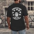 Education Is Freedom History Books African Pride Women Men's Back Print T-Shirt Education Is Freedom History Books African Pride Women Men's Back Print T-Shirt