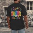 Equality Book LGBTQ Wildflowers Equal Rights Gay Kindness Men's Back Print T-Shirt Equality Book LGBTQ Wildflowers Equal Rights Gay Kindness Men's Back Print T-Shirt
