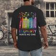 Equality Hurts No One Book Flower Rainbow Pride Month LGBTQ Men's Back Print T-Shirt