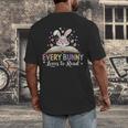 Every Bunny Loves To Read Book Lover Bookworm Rabbit Easter Men's Back Print T-Shirt Every Bunny Loves To Read Book Lover Bookworm Rabbit Easter Men's Back Print T-Shirt
